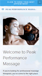 Mobile Screenshot of peakperformancemassage831.com